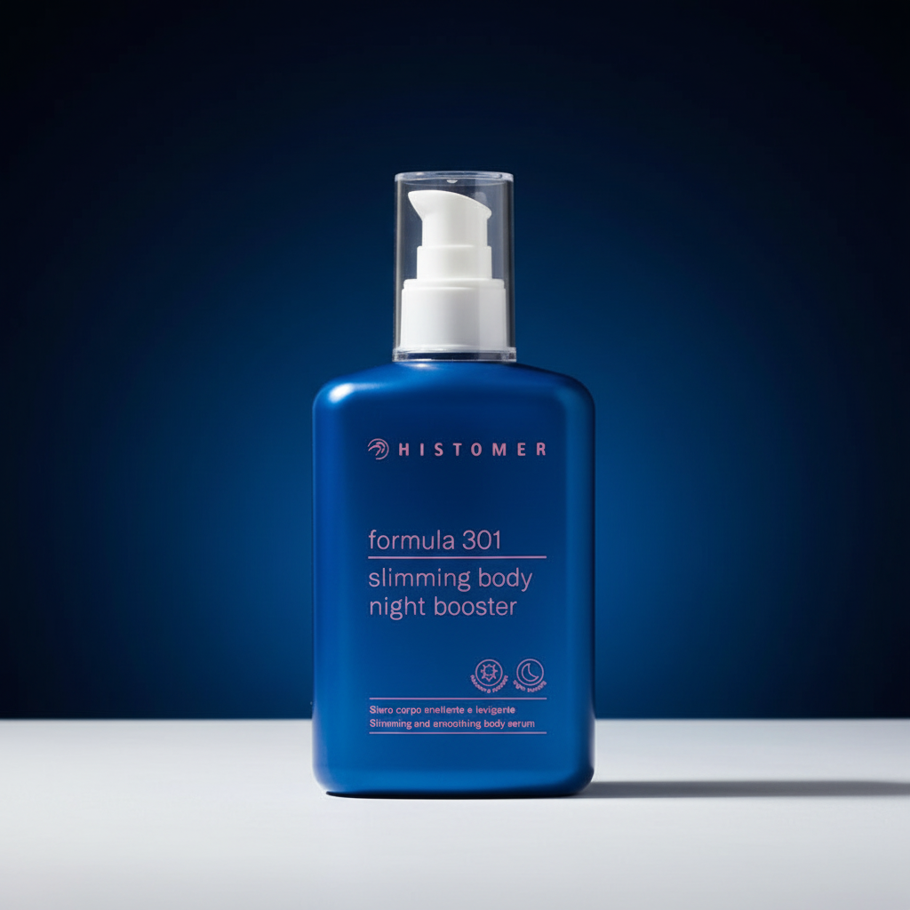 Body night booster with dark blue gradient background